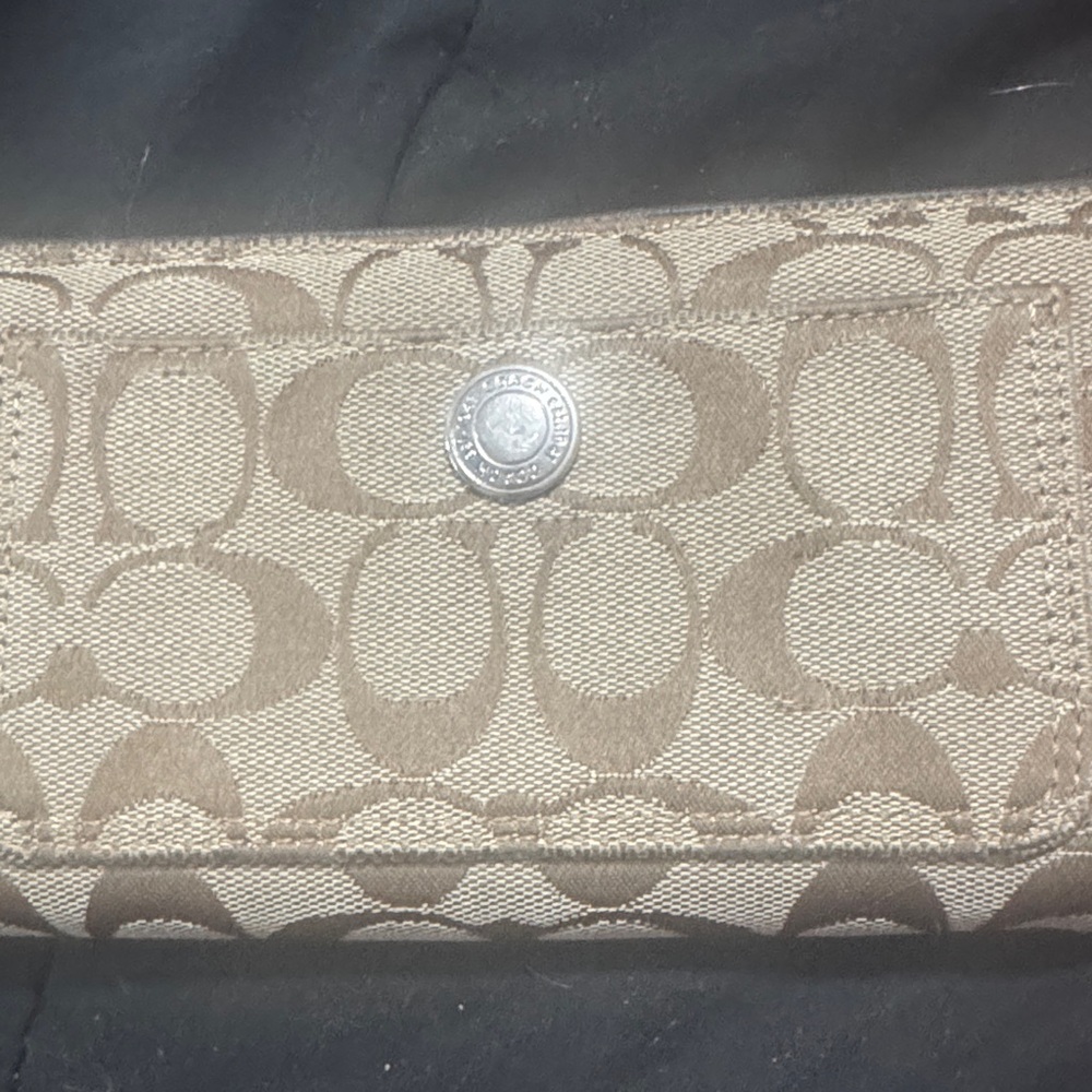 Tan Monogram Wallet